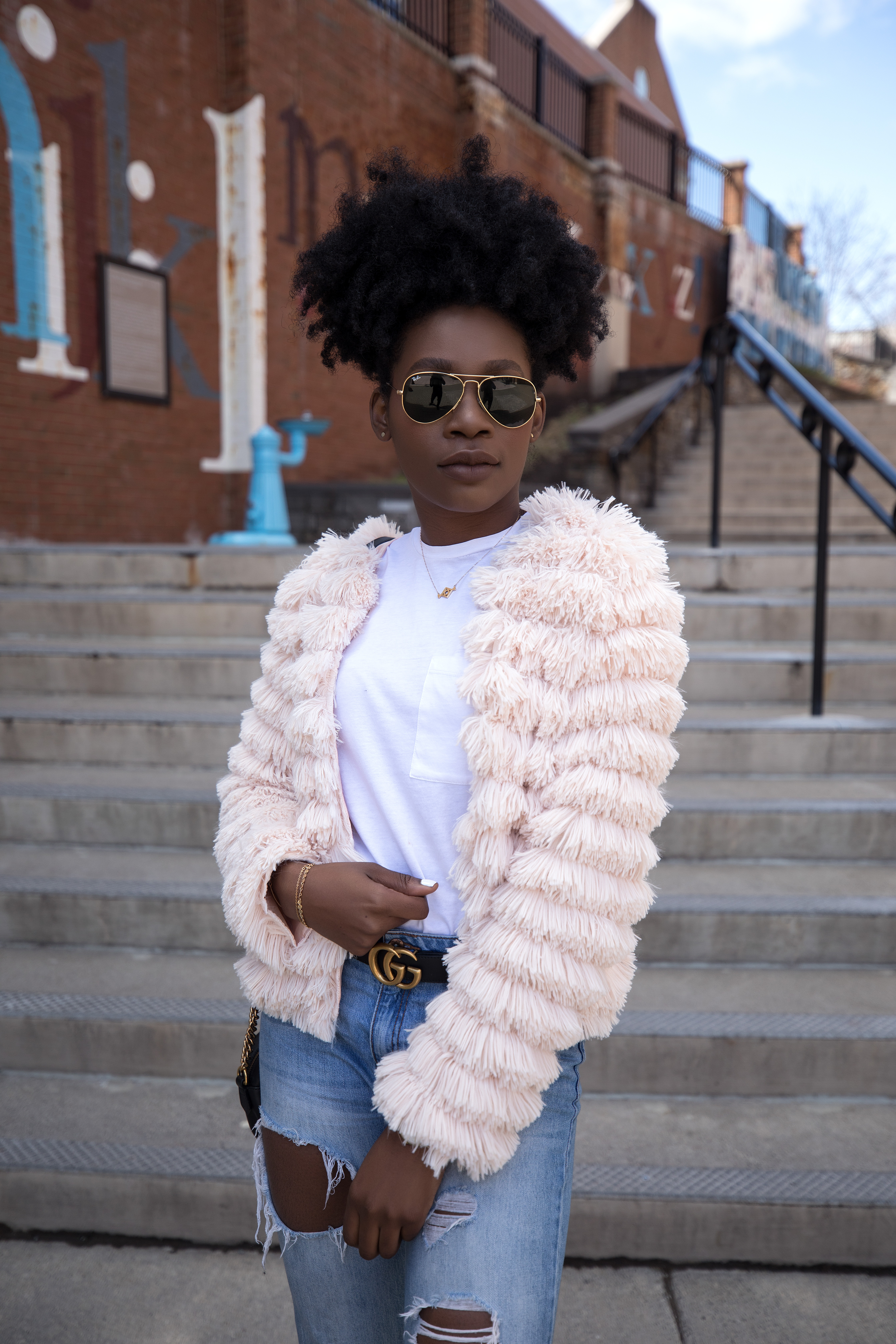 How to Style a Pink Faux Fur Coat, Fashion