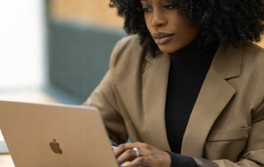 busy professional working online while using Telehealth services like Proxy Medicine